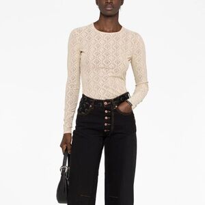 Marine serre tan mesh top xxl